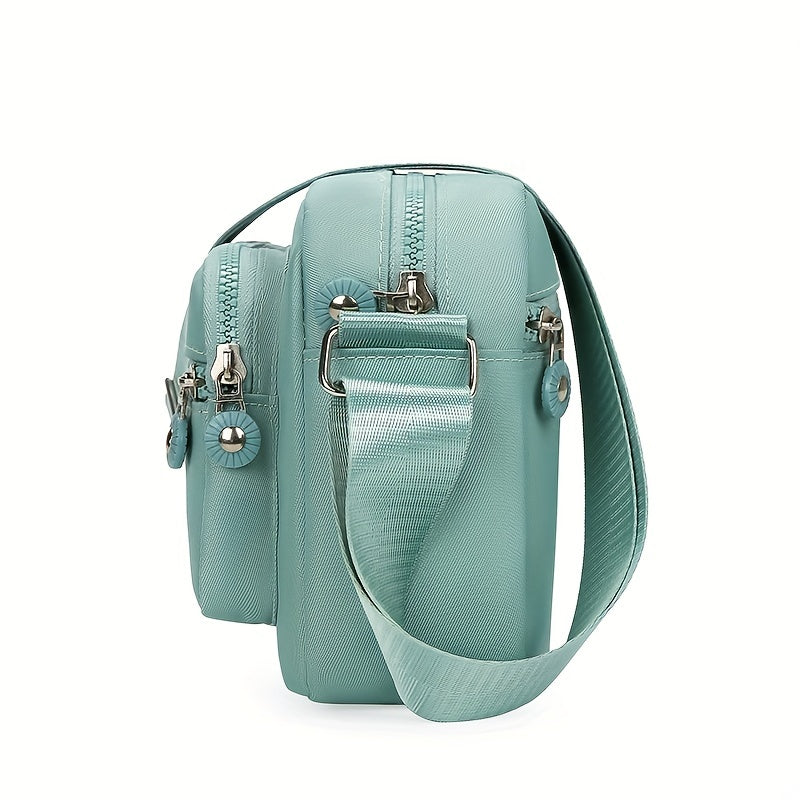 Casual Nylon Crossbody Bag - Women's Multi Pocket Waterproof Travel Shoulder